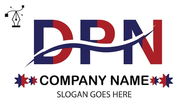 Vector logo van de letter dpn