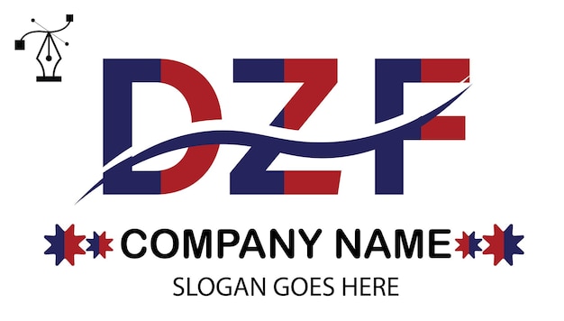 Logo van de letter DZF