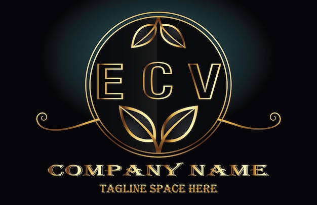 Vector logo van de letter ecv