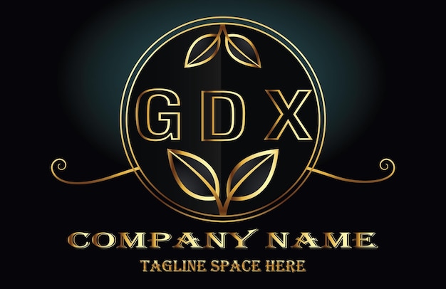 Vector logo van de letter gdx