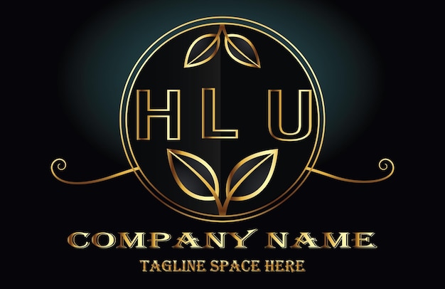 Vector logo van de letter hlu