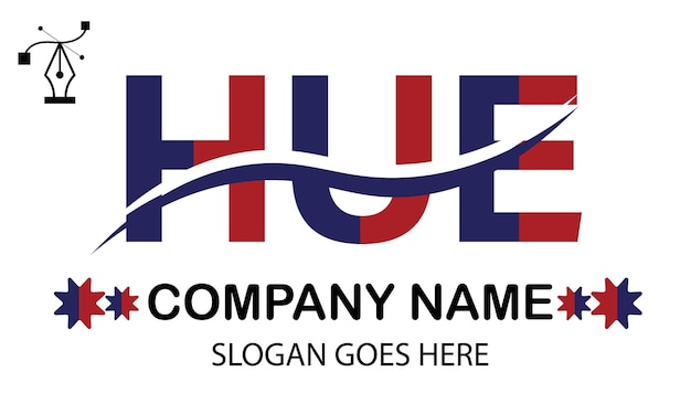 Logo van de letter HUE