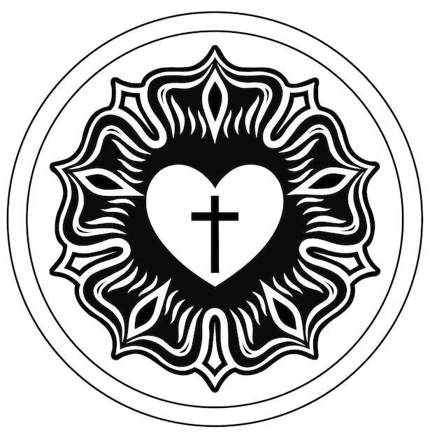 Vector logo van de lutherse kerk