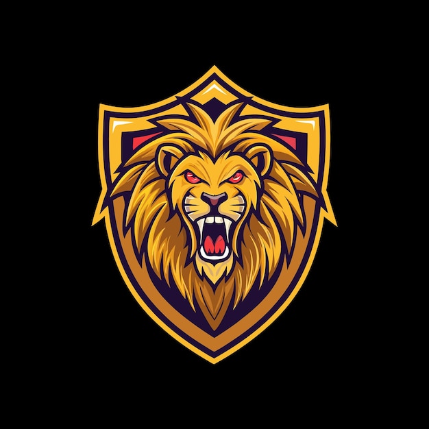 Logo van de mascotte Lion Shield