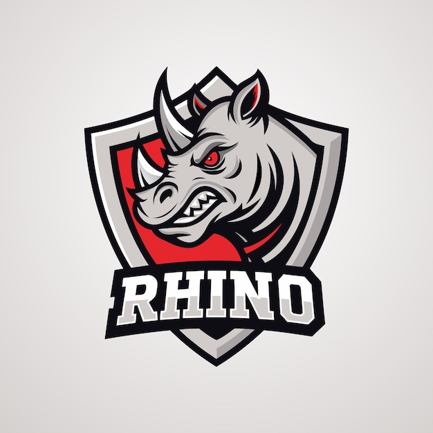 Logo van de neushoornmascotte