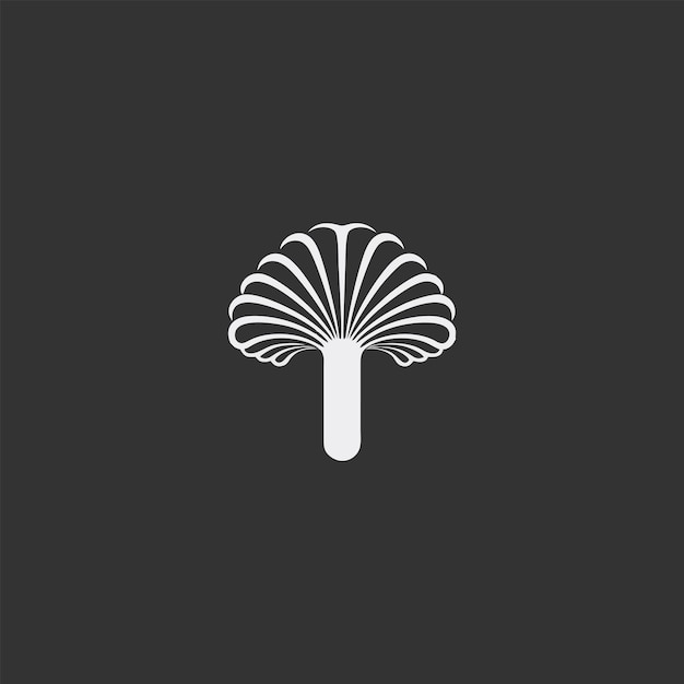 logo van de paddenstoel silhouet vector illustratie van het paddenstok voedselverbruik symbool ontwerp