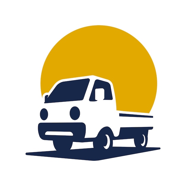 Vector logo van de pick-up simpel