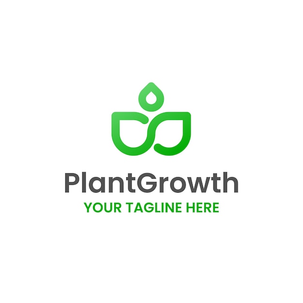 Vector logo van de plantengroei