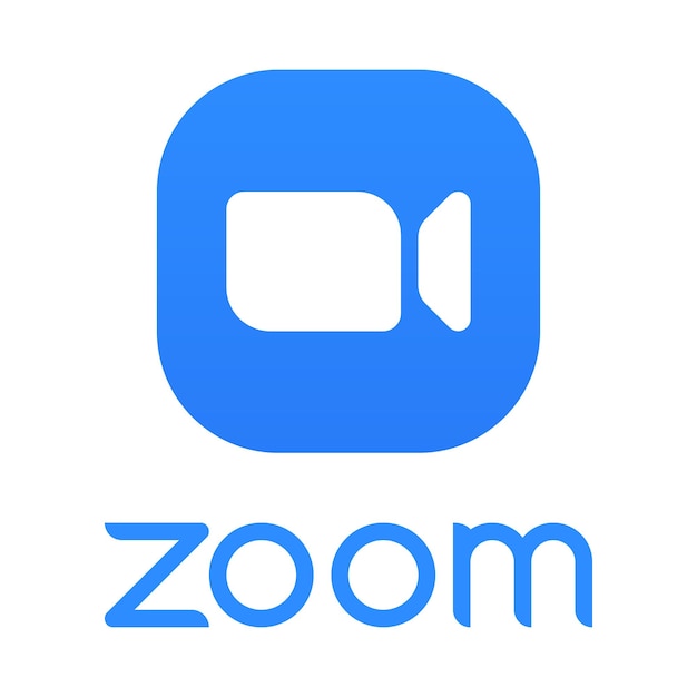 Vector logo van de zoom-bijeenkomst