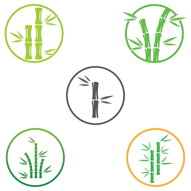 Logo van een bamboeplant of een soort holle plant Met behulp van een modern illustratie zakelijk vectorconceptontwerp