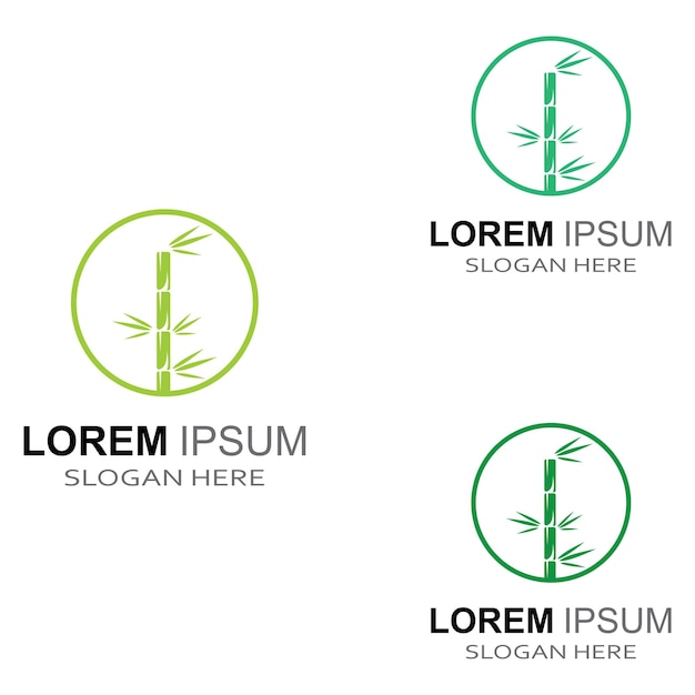 Logo van een bamboeplant of een soort holle plant Met behulp van een modern illustratie zakelijk vectorconceptontwerp