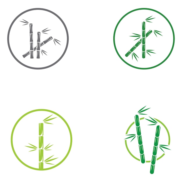 Logo van een bamboeplant of een soort holle plant met behulp van een modern illustratie zakelijk vectorconceptontwerp