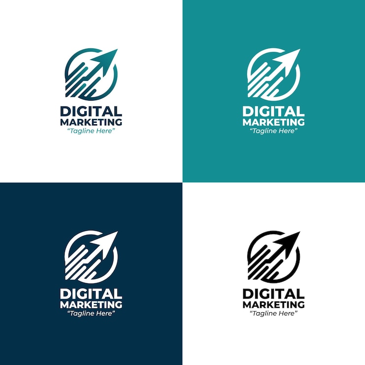 Vector logo van een digitaal marketingbureau