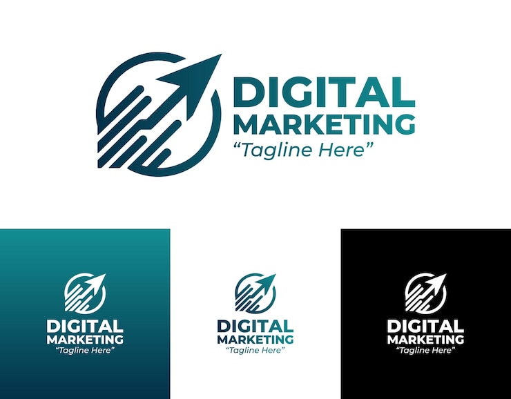 Vector logo van een digitaal marketingbureau