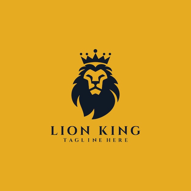 Logo van een leeuwenhoofd Logo van een kroon draagende leeuw