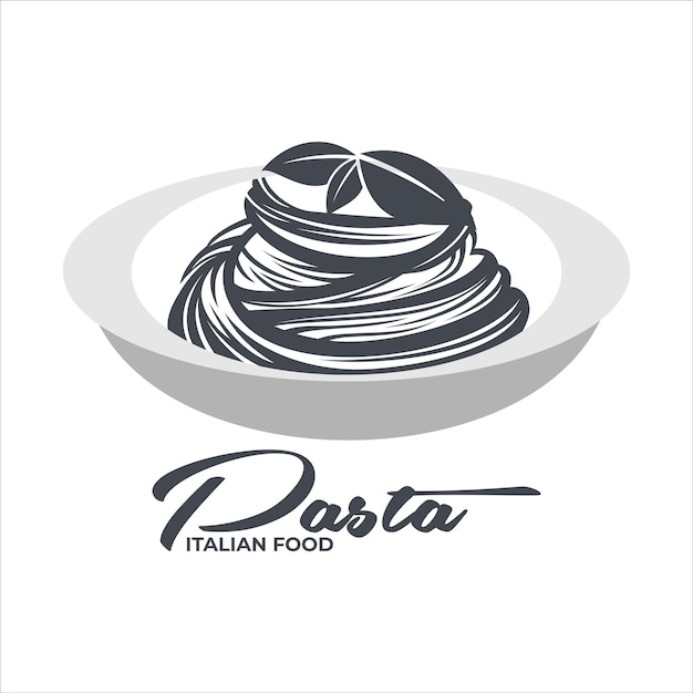 Logo van een pastarestaurant Elegant silhouet