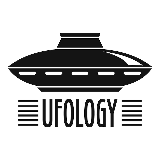 Logo van een ufologisch schip Eenvoudige illustratie van een ufologisch schip vector logo voor webontwerp geïsoleerd op een witte achtergrond