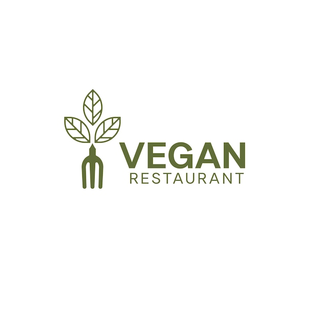 Logo van een veganistisch restaurant