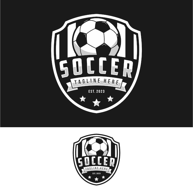 Logo van een voetbalclub Badge Vectorontwerp van het voetballogo