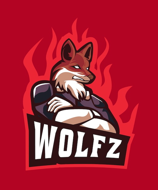 Logo van fire wolf e sports