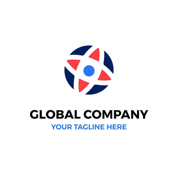 Vector logo van global compass