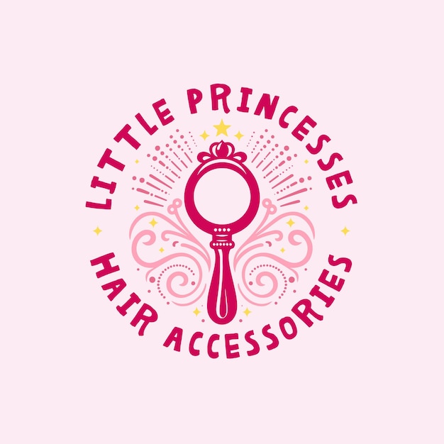 Vector logo van haaraccessoires voor kleine prinsessen