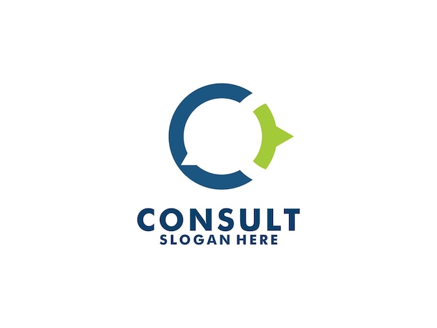 Logo van het adviesbureau Consult logo vector Template