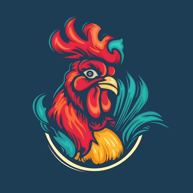 Vector logo van het esport team rooster