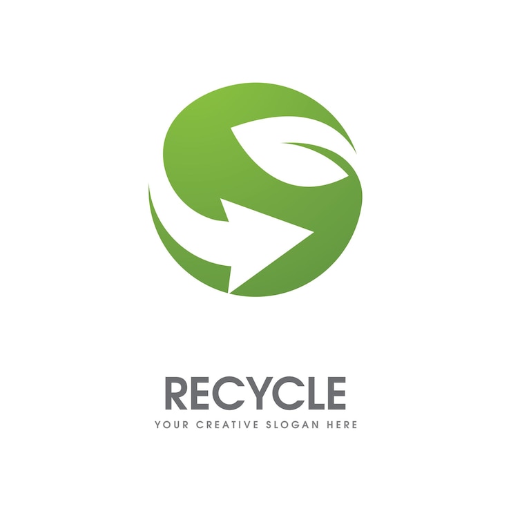 Vector logo van het groene blad
