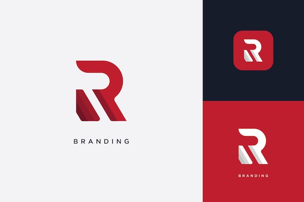 Logo van het handelsmerk met de letter R