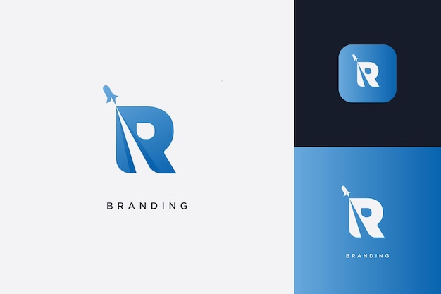 Logo van het handelsmerk met de letter R