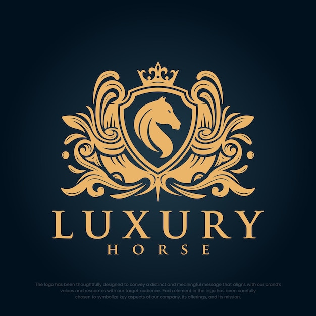 Vector logo van het luxe paard