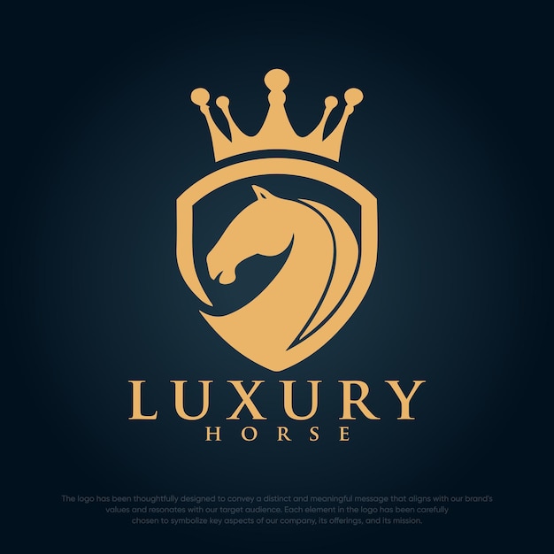 Vector logo van het luxe paard