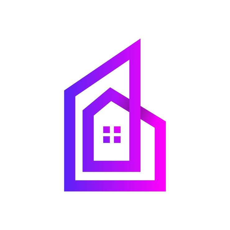 Vector logo van het moderne huis