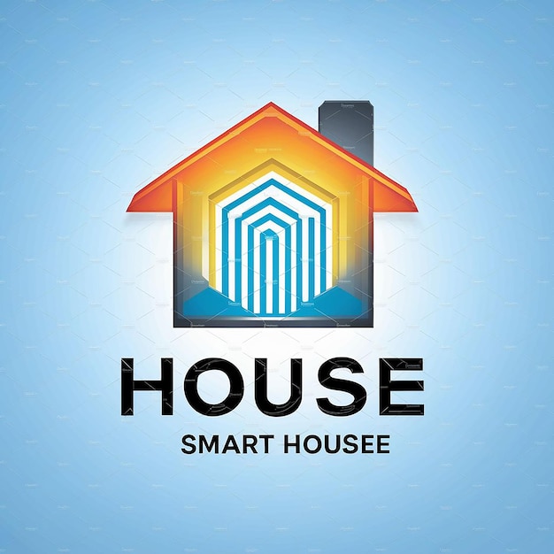 Logo van het ontwerp van het platte huis