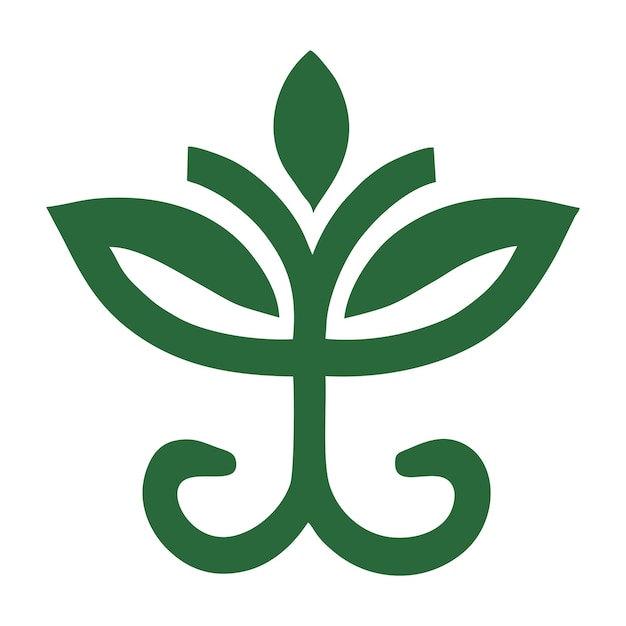 Vector logo van het plantenmonogram 6