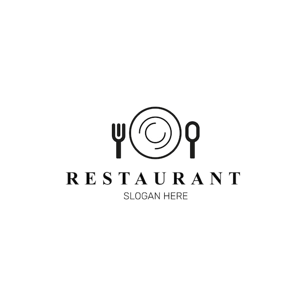 Logo van het restaurant met slogan