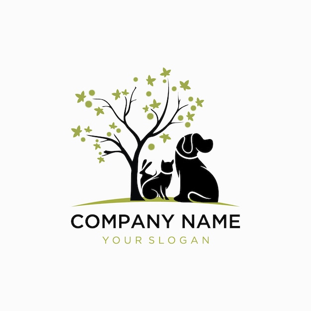 Vector logo van hond en kat