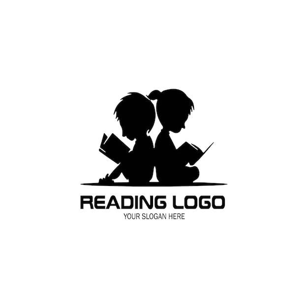 logo van kinderen die een boek lezen