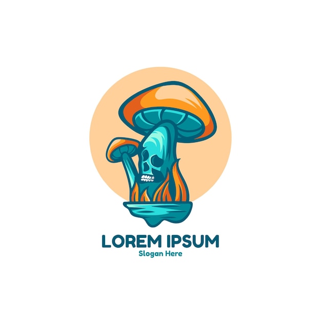 Logo van magische paddestoelen