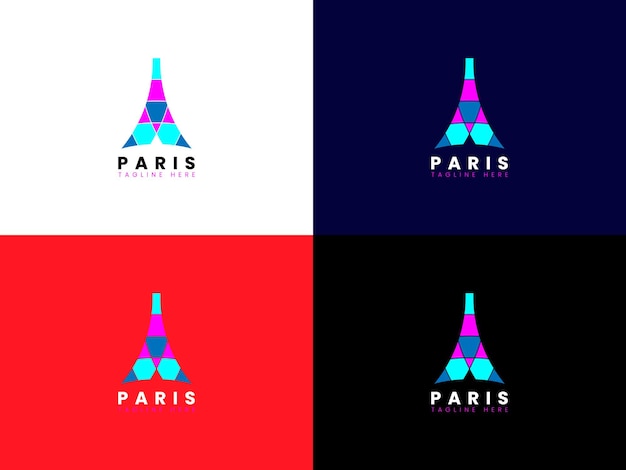 Vector logo van parijs met de titel 'paris'