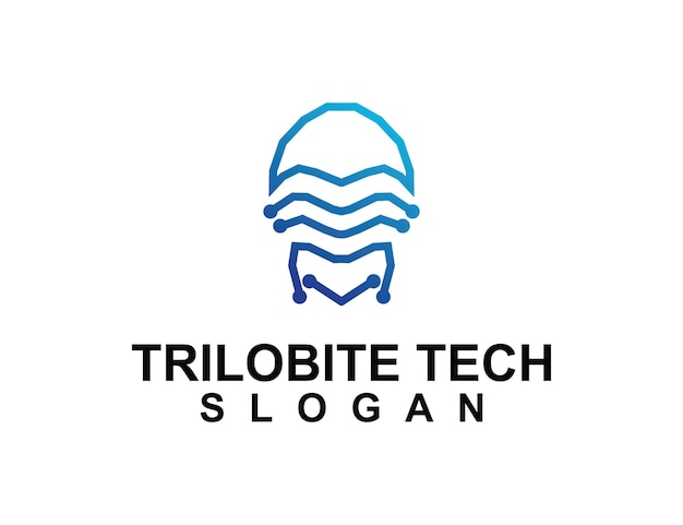 Vector logo van trilobite tech