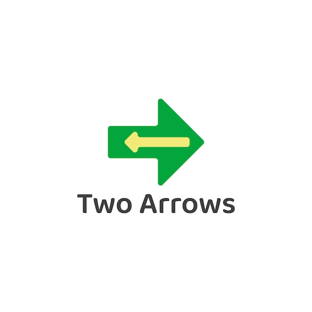 Logo van twee grote en kleine pijlen in beide richtingen.