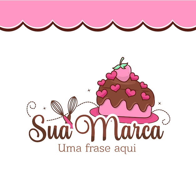 Logo vector cake ontwerp