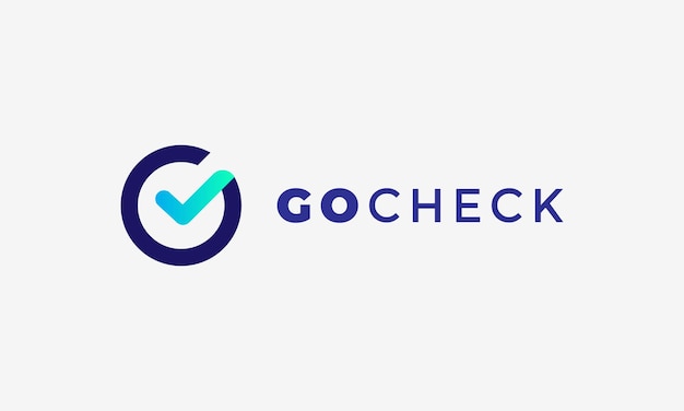 Logo vector cirkel checklist minimalistisch conceptontwerp poll stem vinkje knop