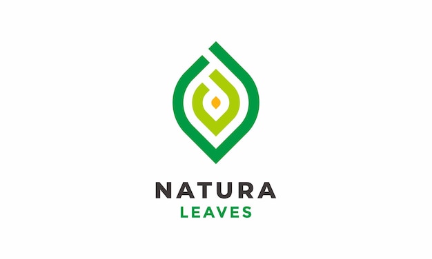 Logo vector green minimalism and growth