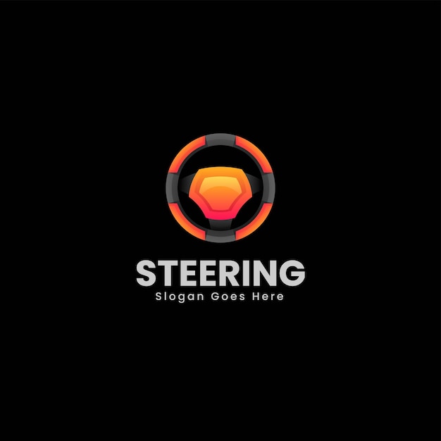 Logo vectorillustratie steering drive gradient kleurrijke stijl