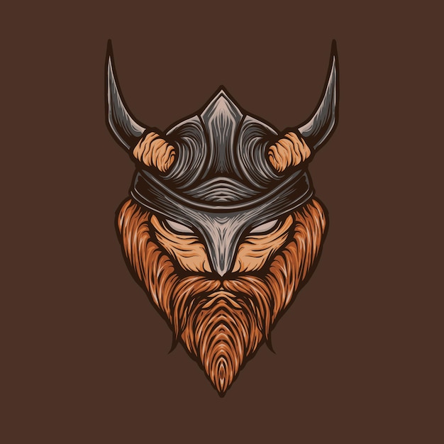 logo viking hoofd illustratie