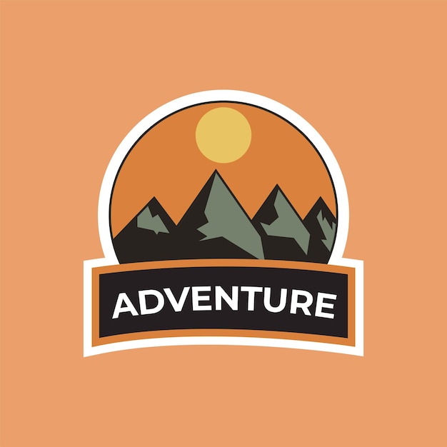 Vettore logo vintage adventure