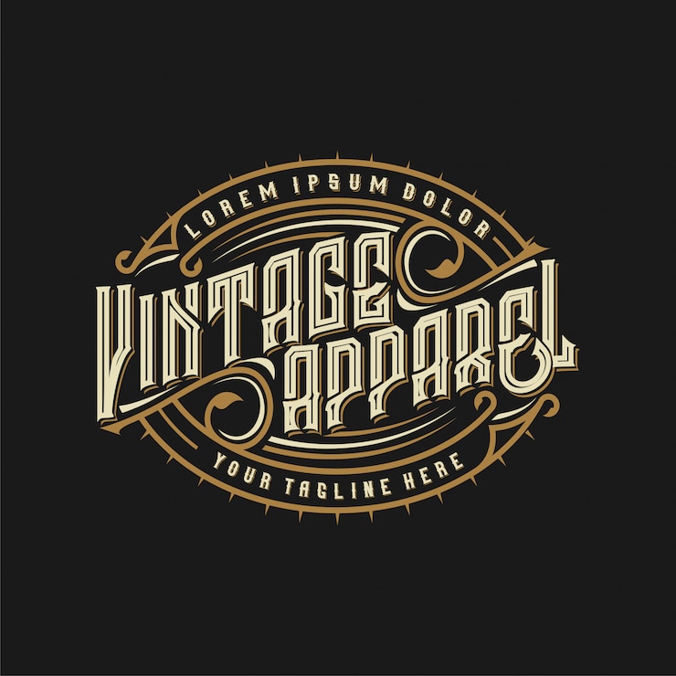 Vector logo vintage for clothing brands